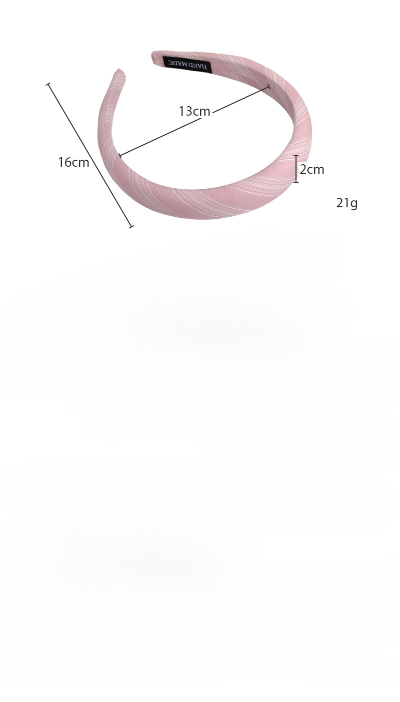 Bandă de Păr cu Dungi Roz Deschis