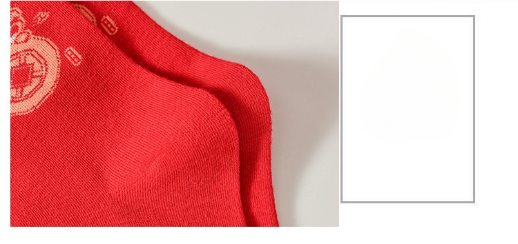 Röda bomullsstrumpor mid-calf för damer