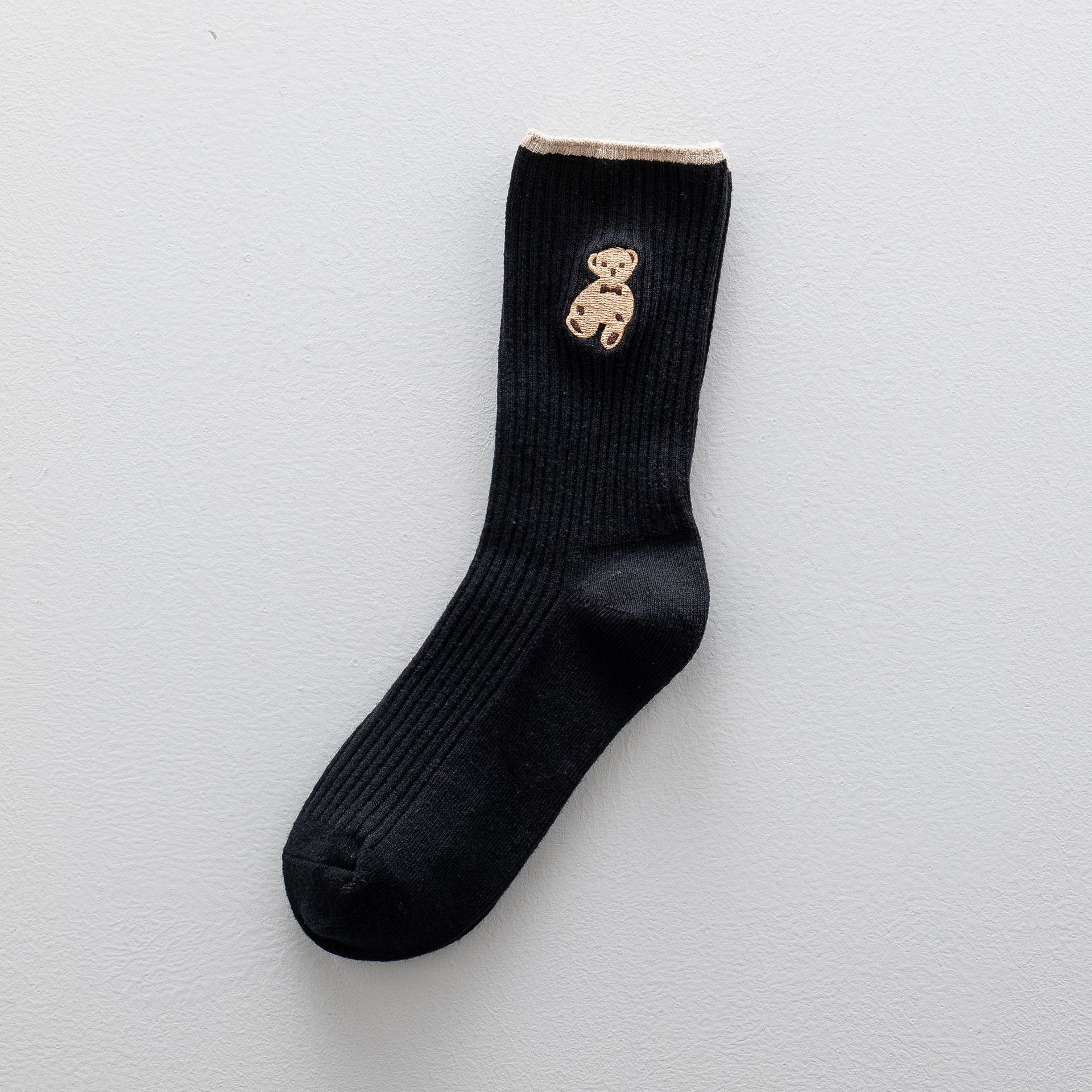 Жіночі бавовняні шкарпетки з ведмедиком-мультфільмом