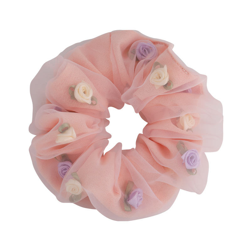 Hair Scrunchie with Double Roses