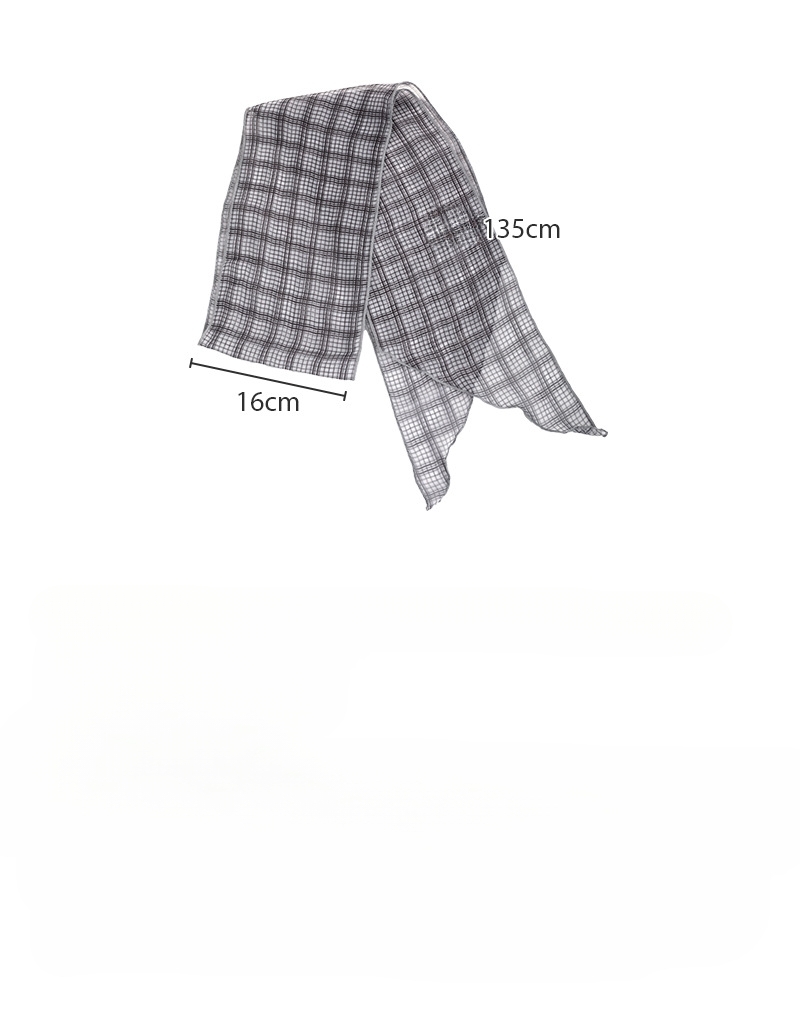 وشاح طويل ضيق منقوش أزرق