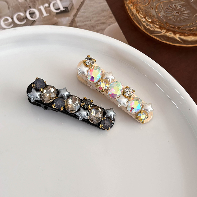 Заколка для волос с блестящей звездой и жемчугом