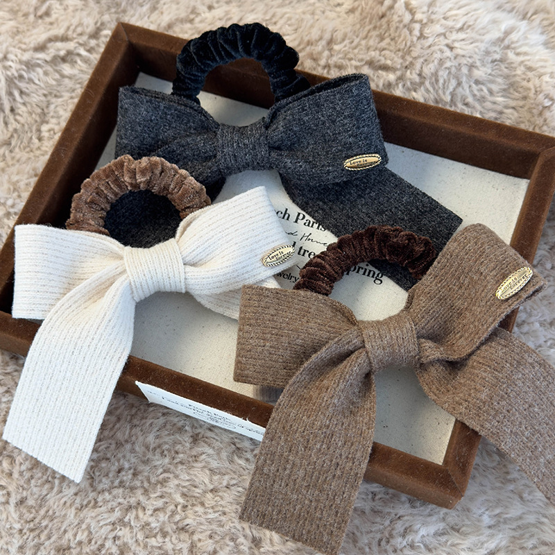 Knitted Bow Hair Tie