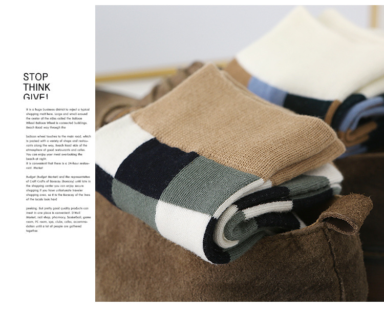 Pánské Casual Podkolenky s Kostkovaným Vzorem