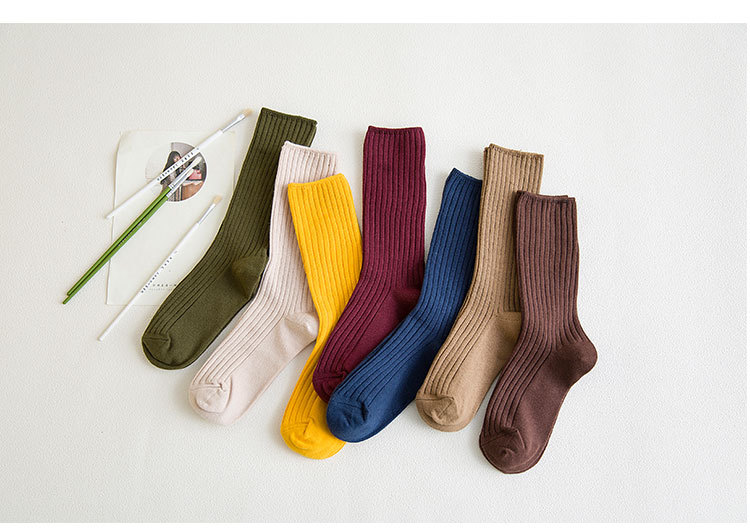 Meias Cáqui de Algodão para Mulheres