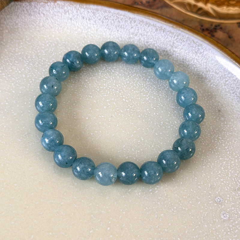 블루 크러쉬 스톤 비즈 브레이슬릿