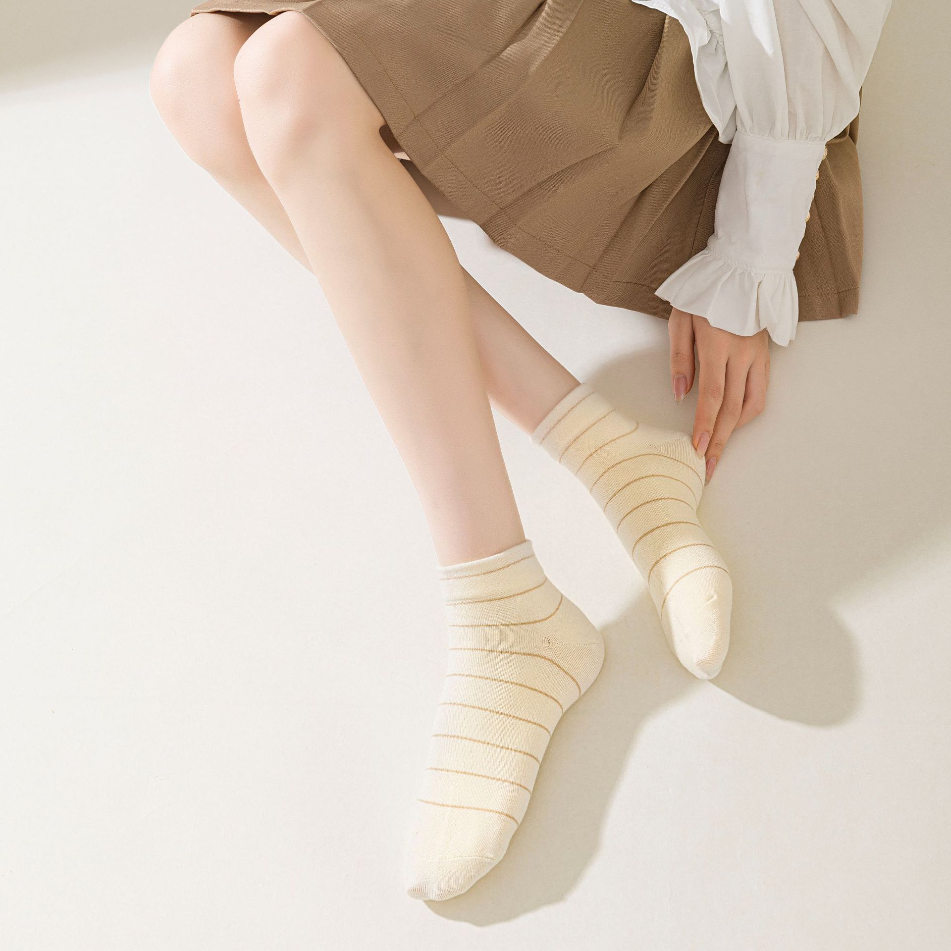 Женские Хлопковые Носки в Полоску