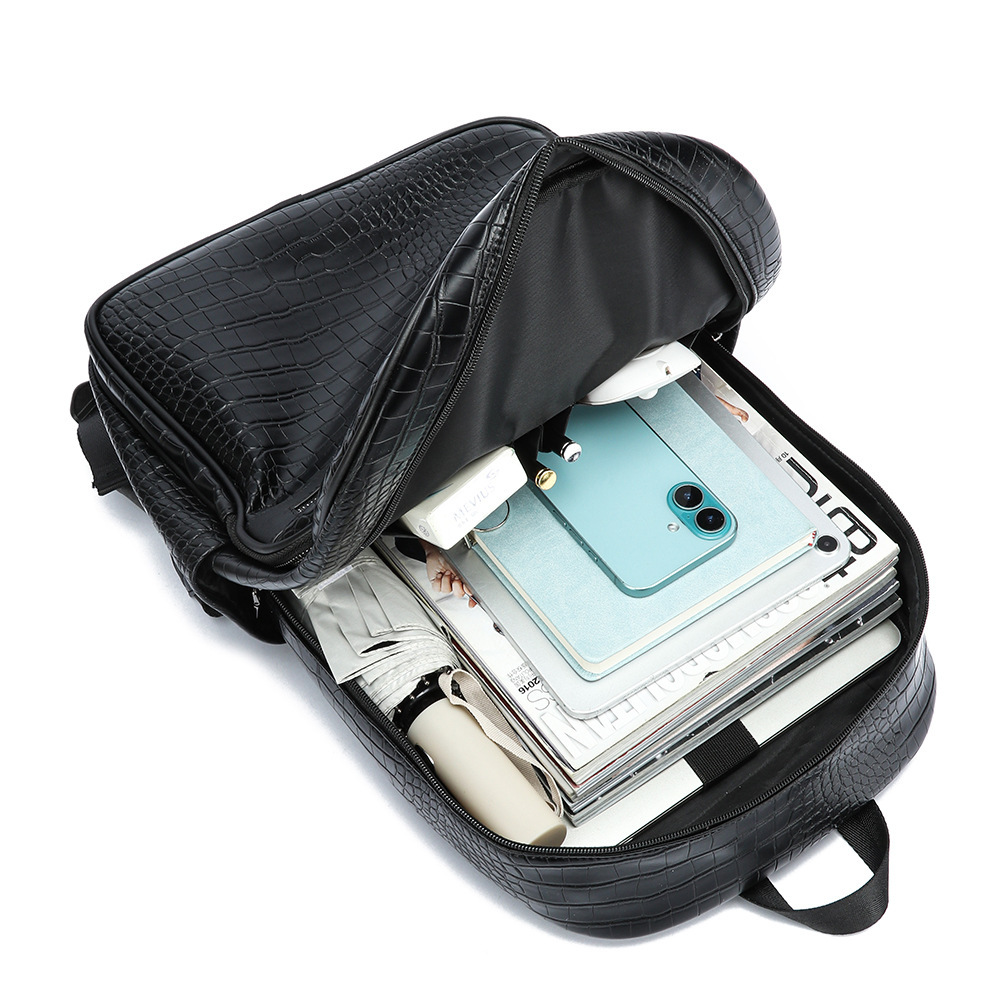 Чоловічий рюкзак у стилі шкіри з шаховою клітинкою