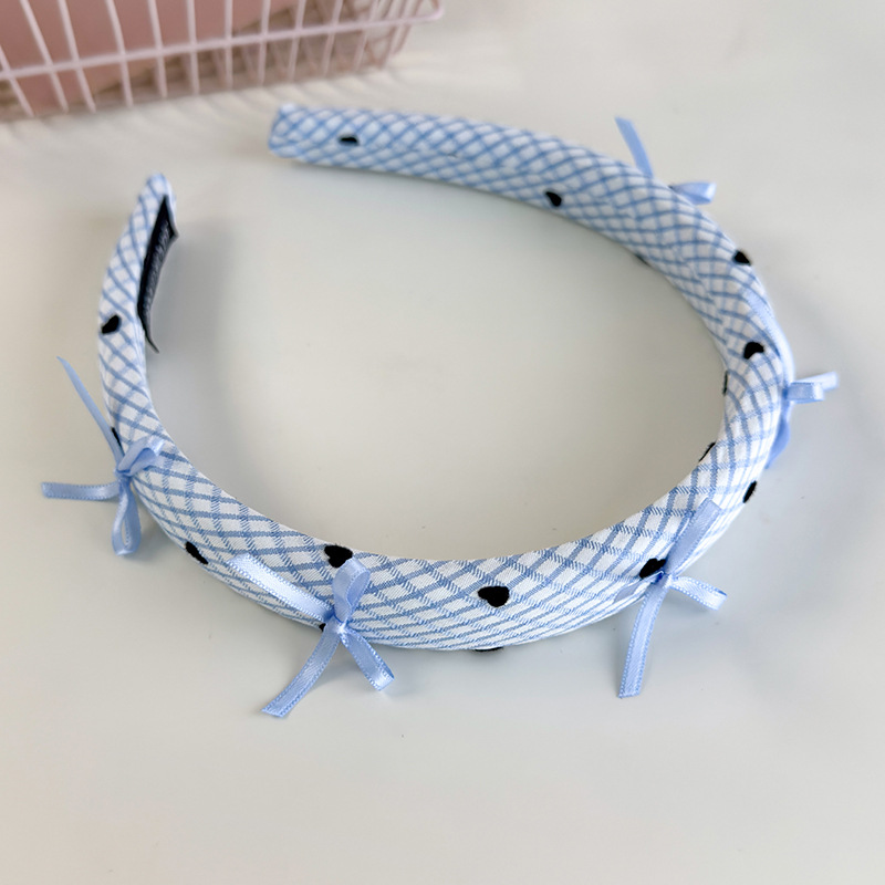 Bandă de Păr cu Fundă în Carouri