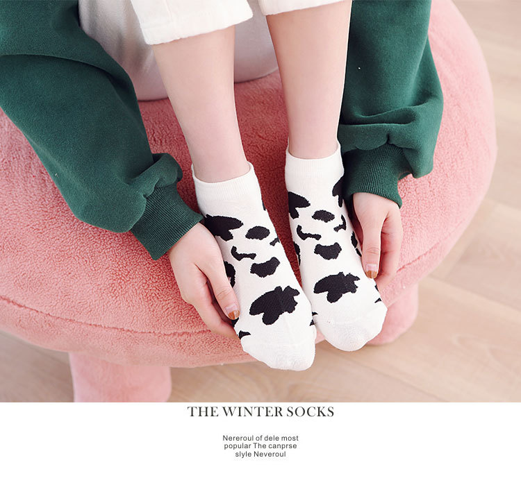 소 프린트 노쇼 양말