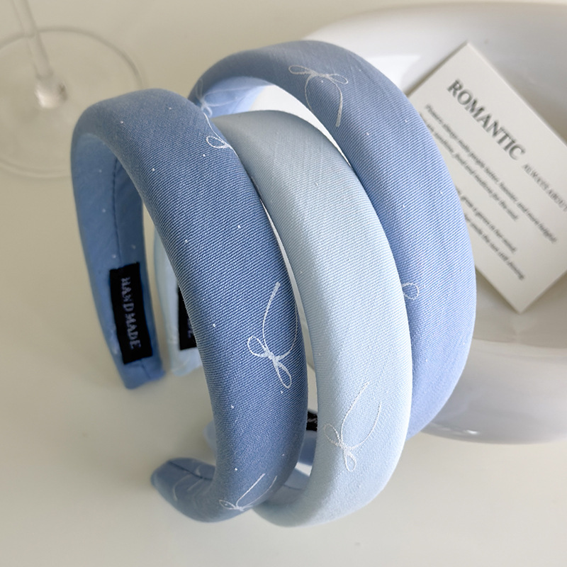 Diadema Ancha con Estampado de Lazo Francés