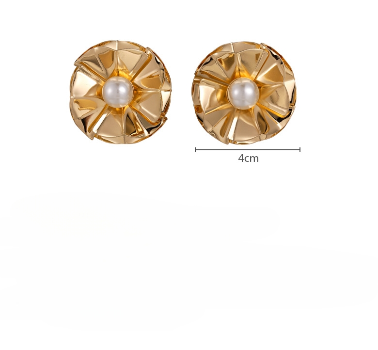 3D İnci Çiçek Küpeleri