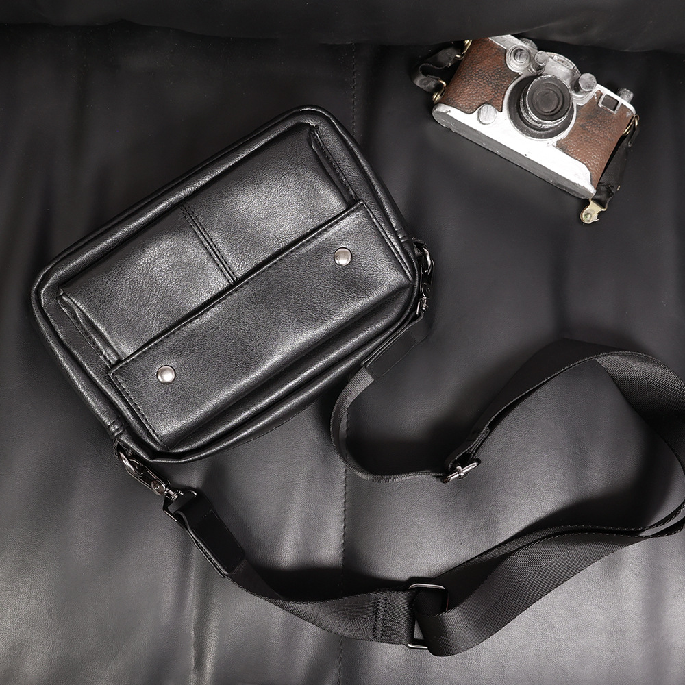 Heren Leren Kruisbodytas