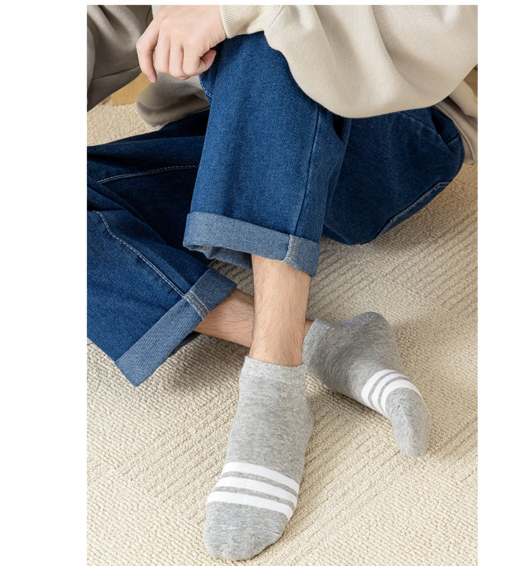 Pánské Bavlněné Neviditelné Kotníkové Ponožky
