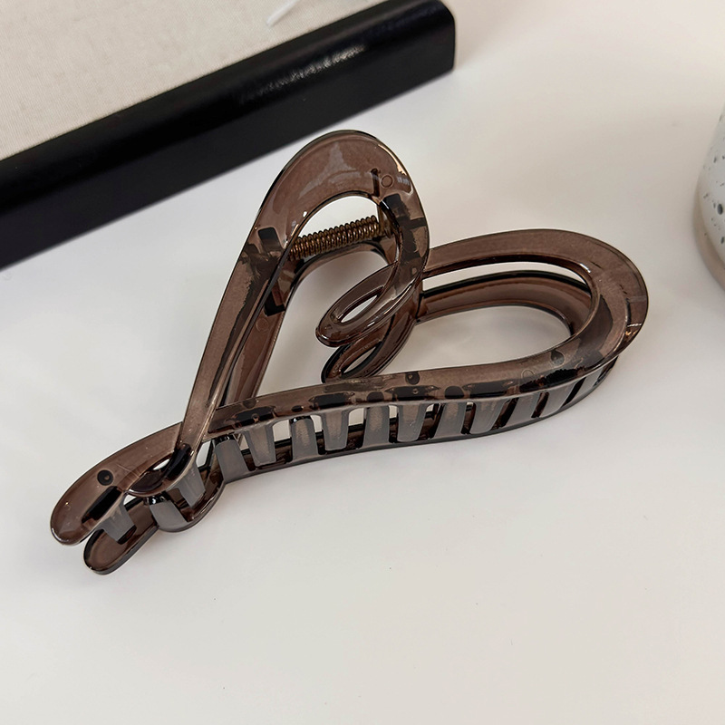 Geometric Heart Hair Claw Clip