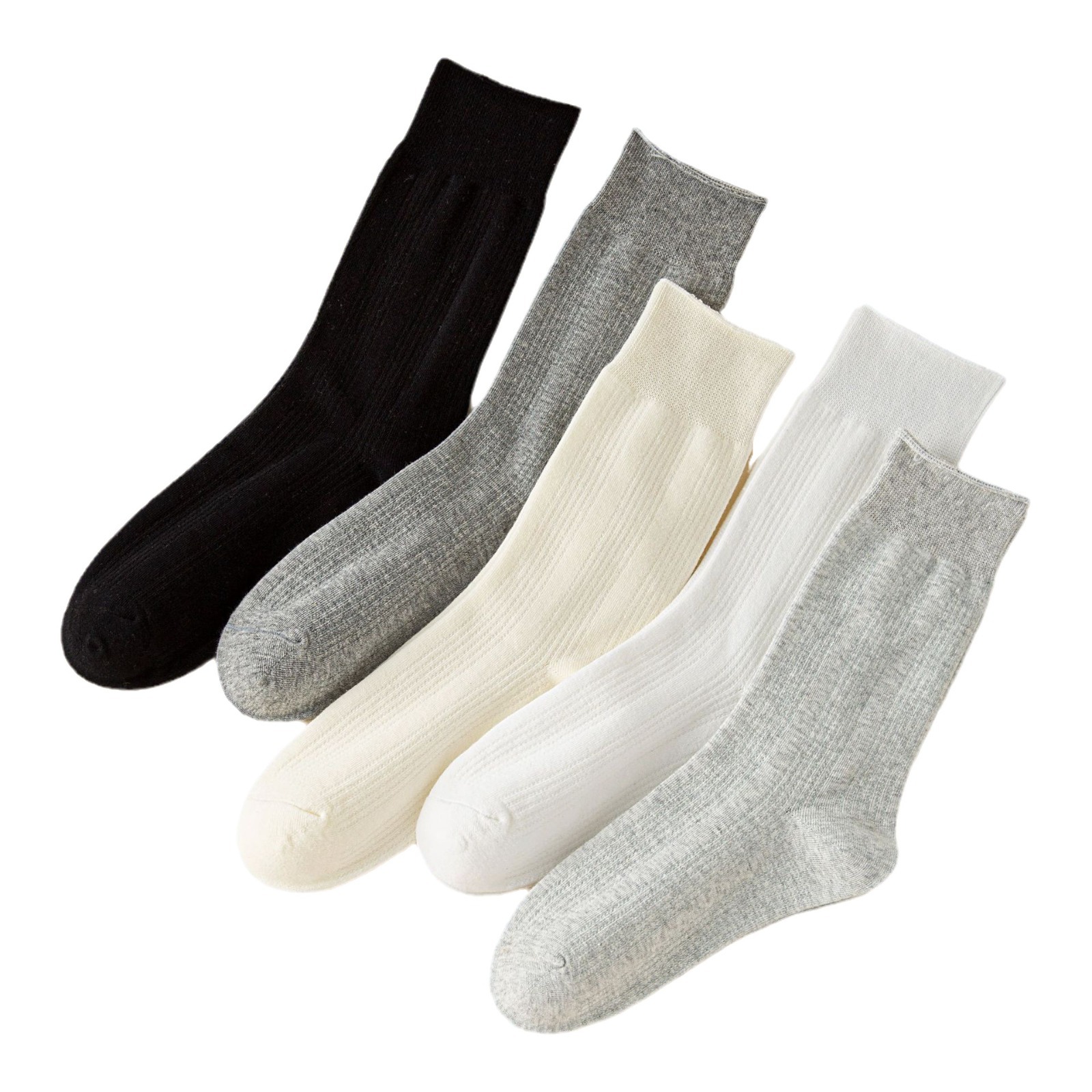 Meias de Algodão com Riscas para Mulher