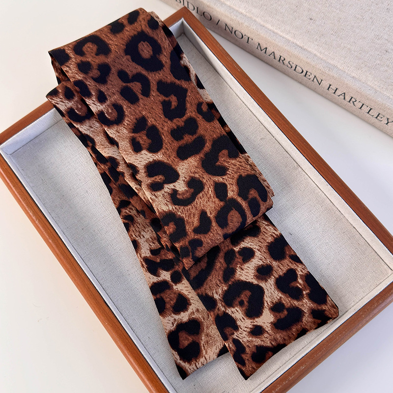 Retro Leopardenmuster Satin Kopfband