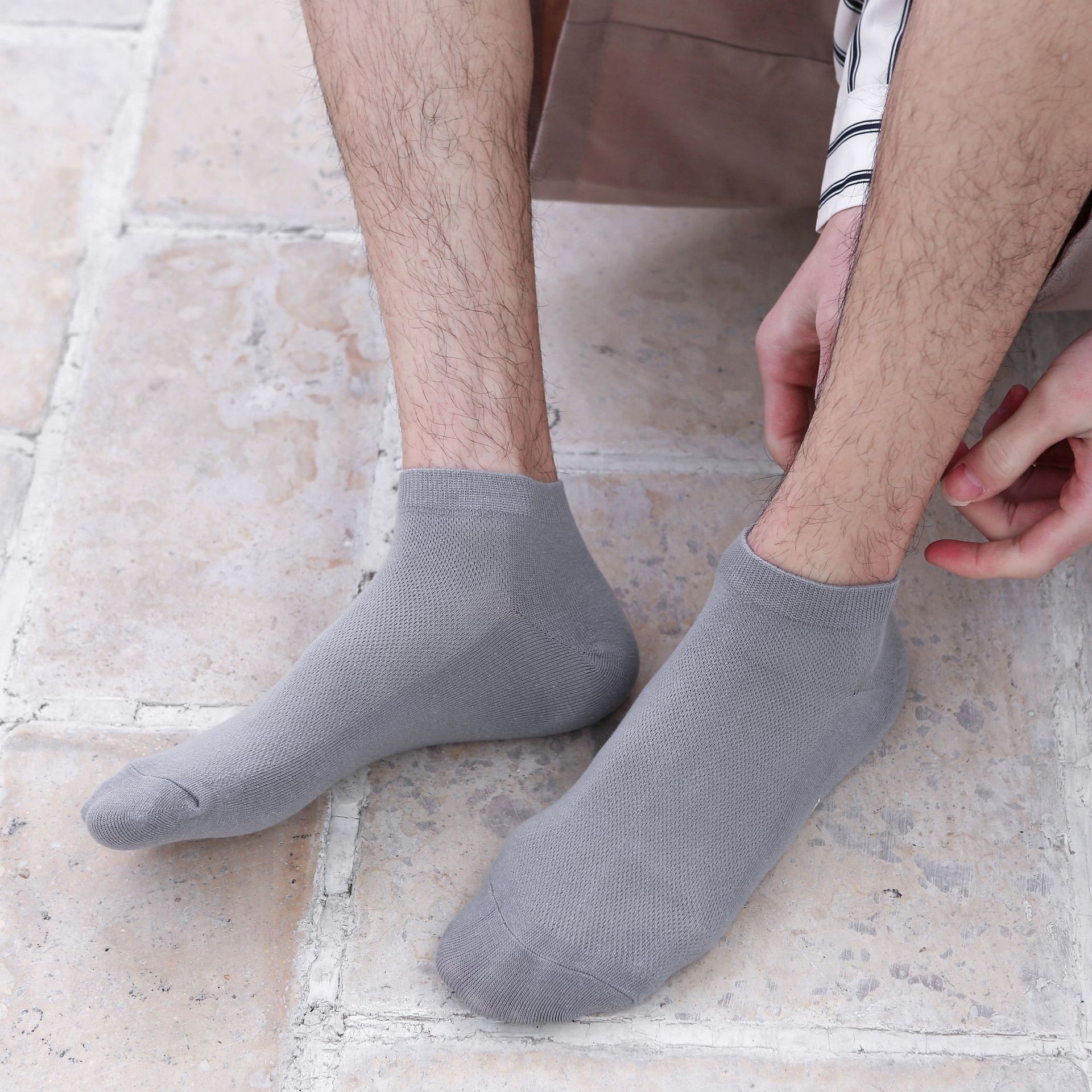 Șosete invizibile din bumbac cu mesh