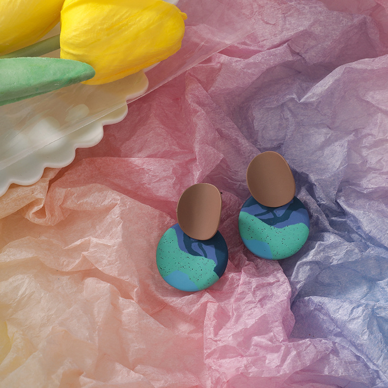 추상 기하학 귀걸이