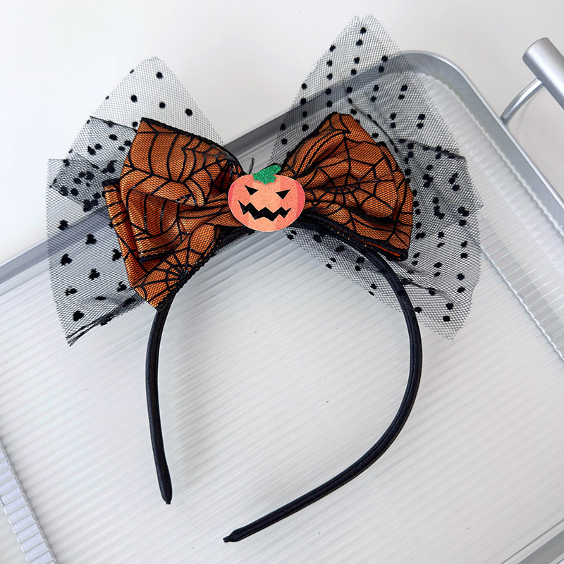 Diadema de Lazo con Calavera de Calabaza