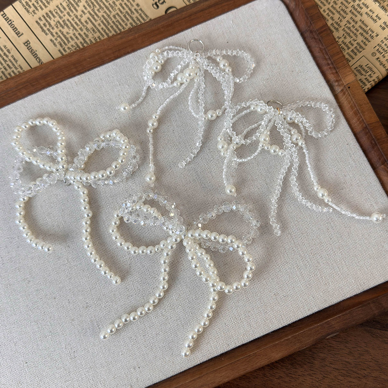 Kryształowe Perłowe Kokardki do Butów