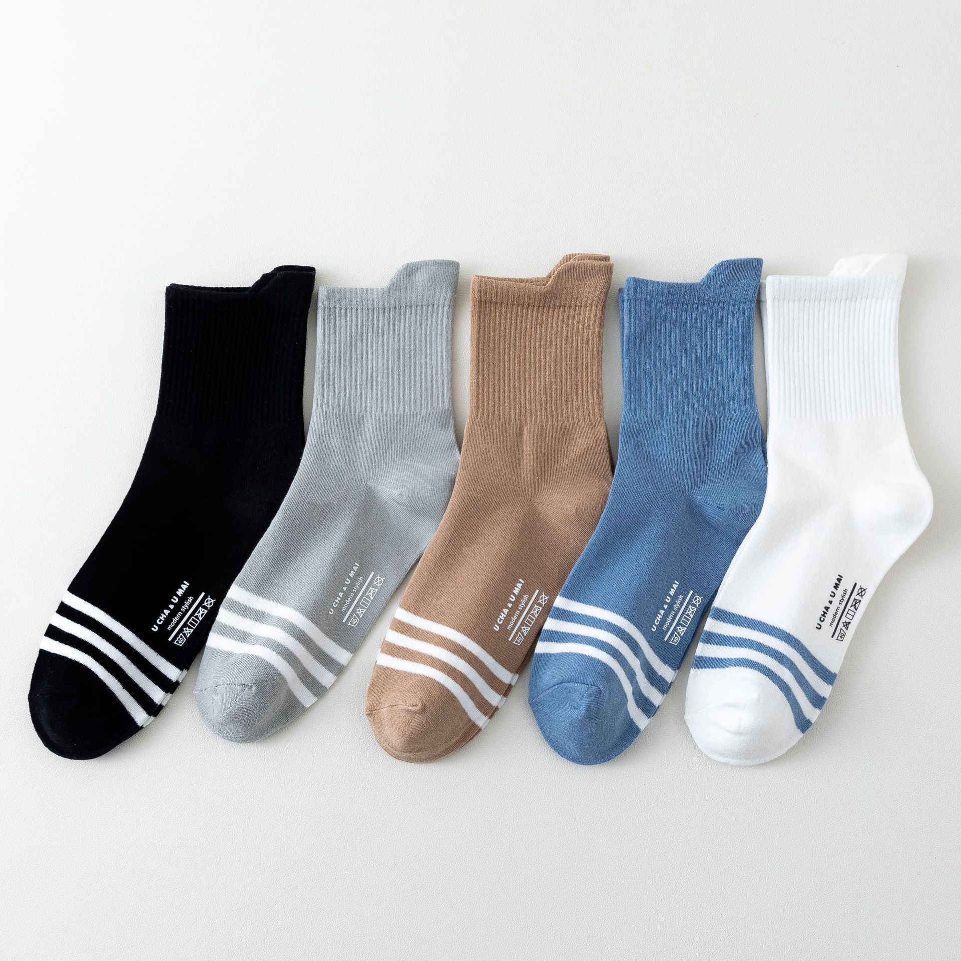 Мужские Хлопковые Спортивные Носки до середины икры