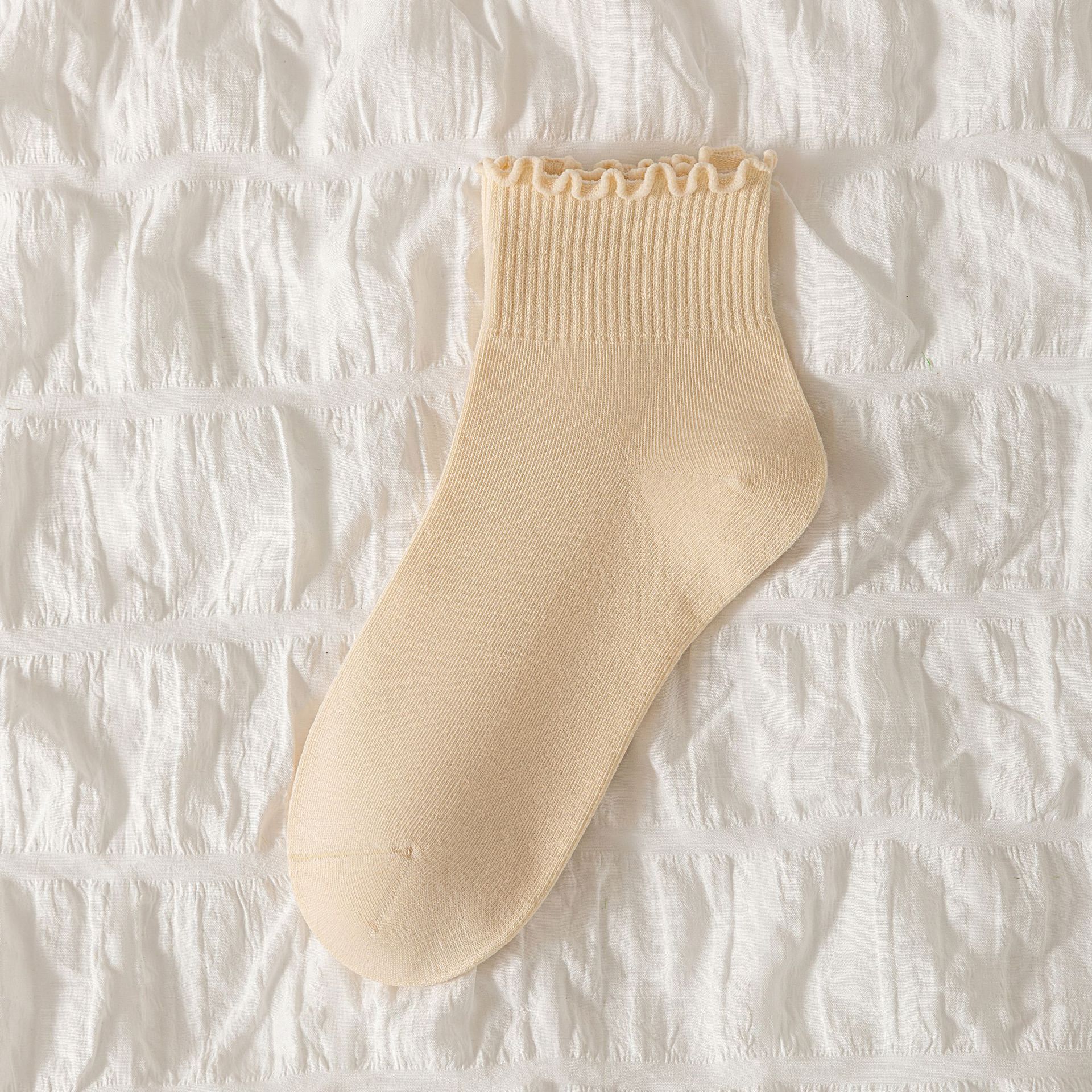Bavlněné ponožky s vroubkovaným okrajem