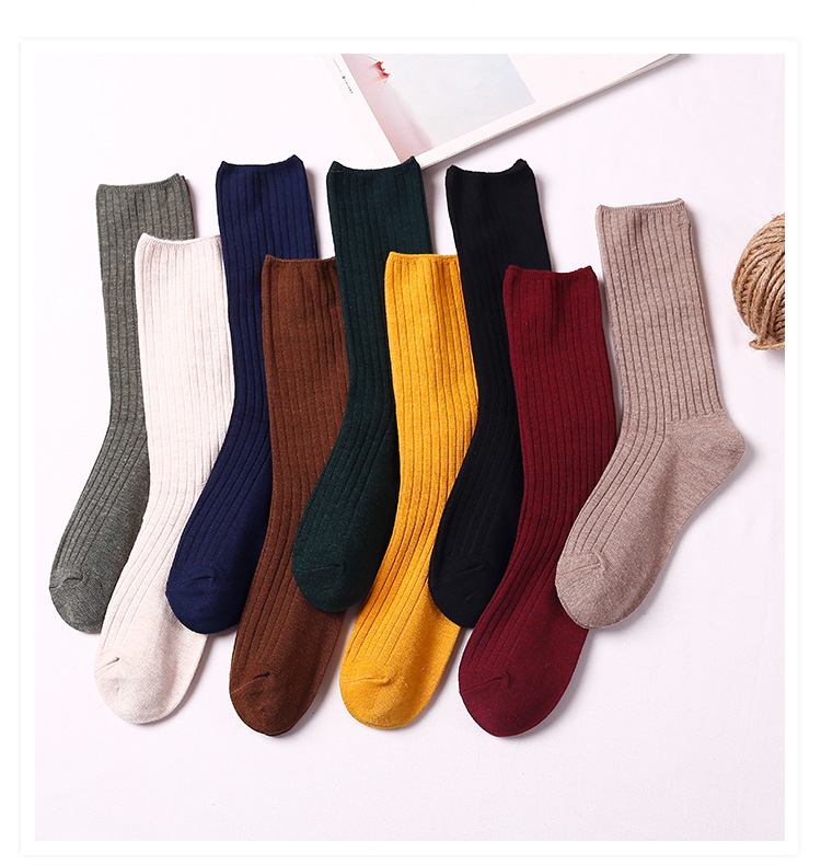 Meias Cáqui de Algodão para Mulheres