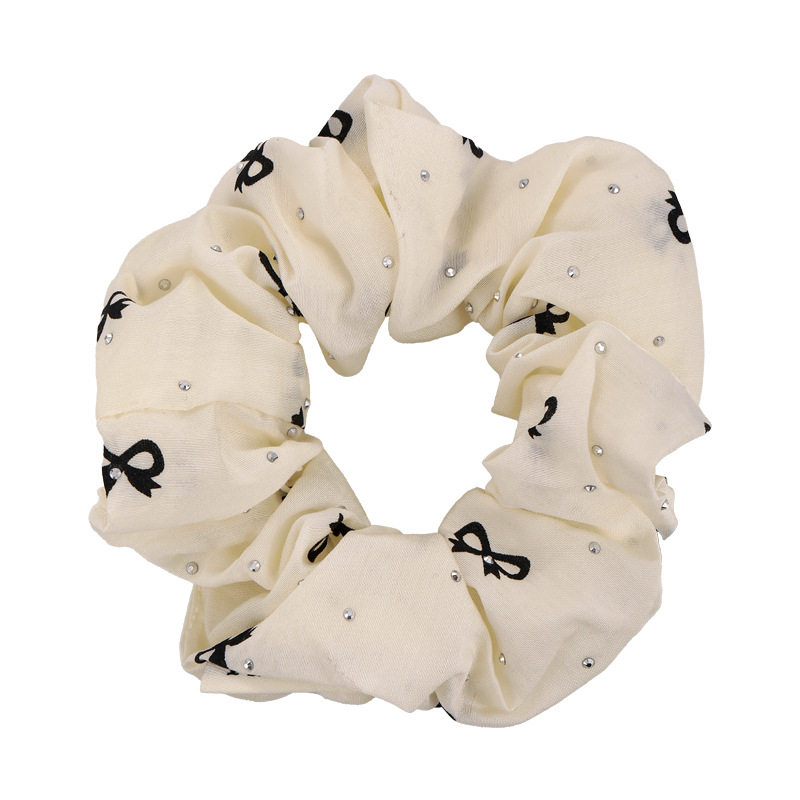 발레 스타일 라이네스톤 리본 스크런치