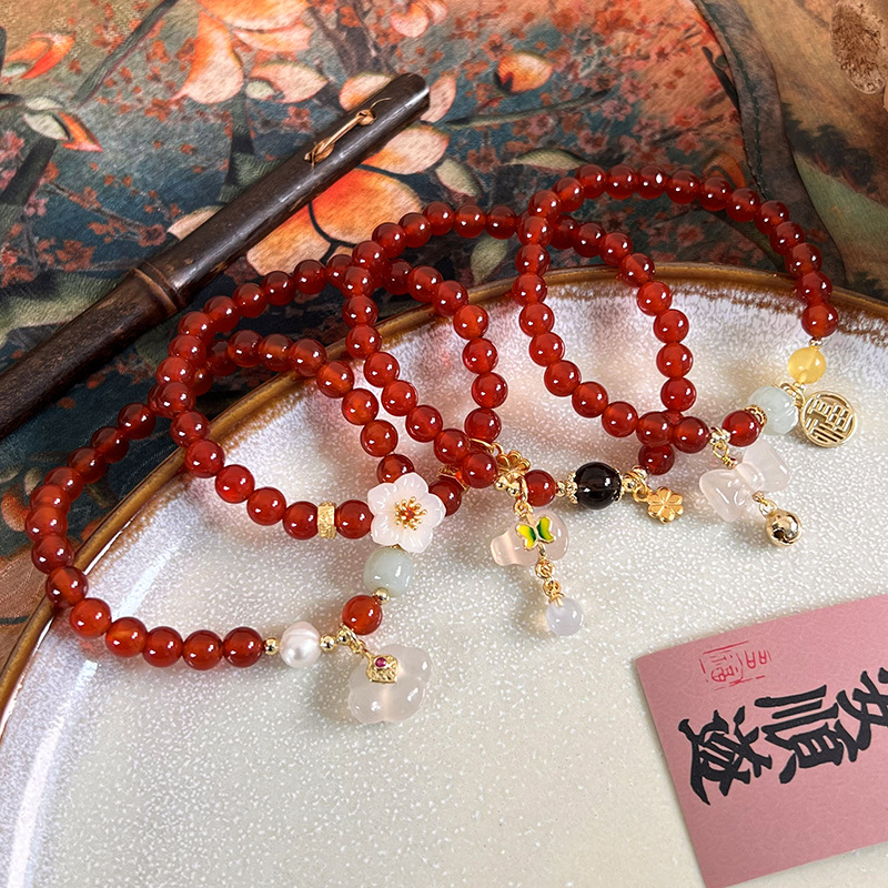 Браслет з червоного агату