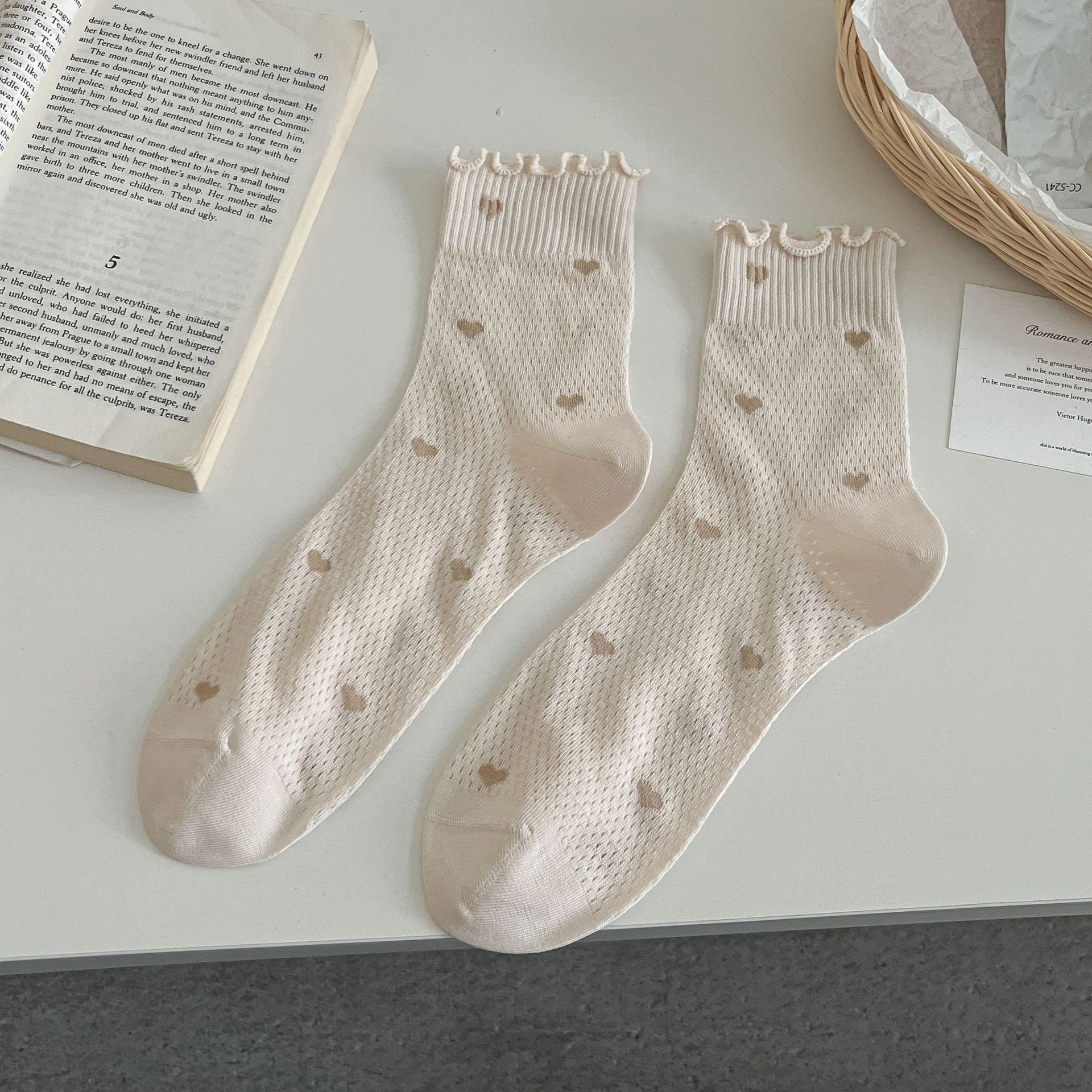 Meias de Renda Cano Médio para Mulher