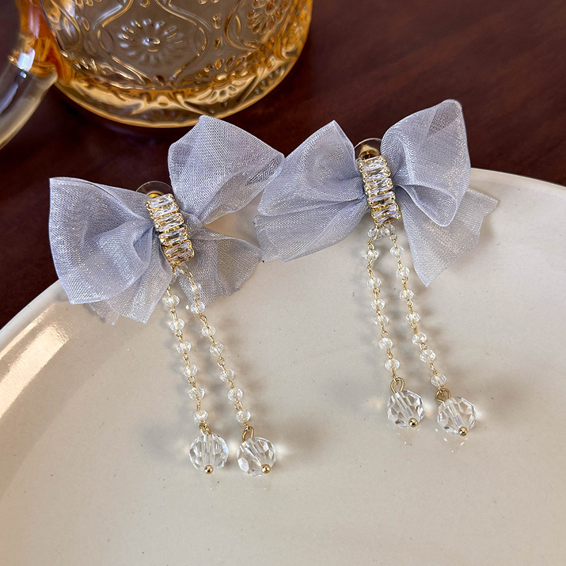 메쉬 플라워 이어링