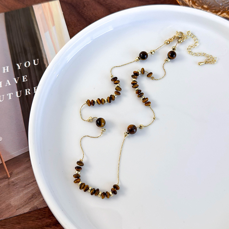 Collier Double Couche Œil de Tigre