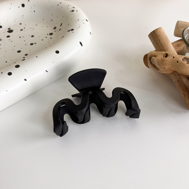 Agrafă Mare pentru Păr Negru Mat