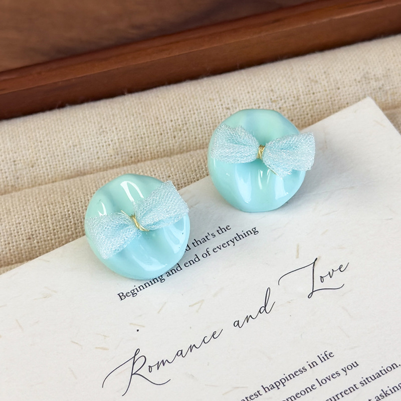 원형 에나멜 귀걸이