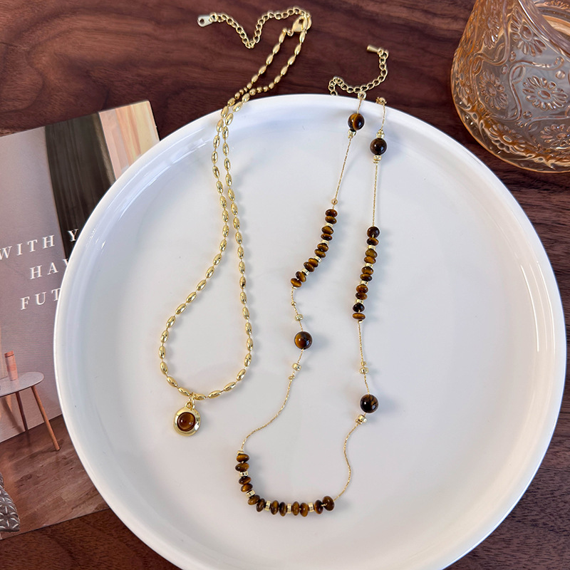 Collier Double Couche Œil de Tigre