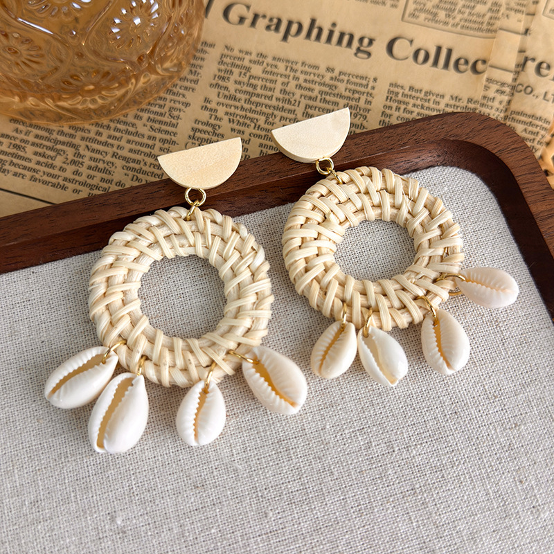 Bohemian Straw Earrings