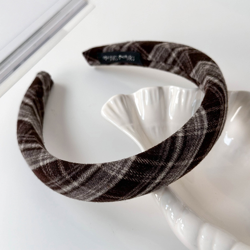 Diadema de Tela Estampado Preppy Vintage