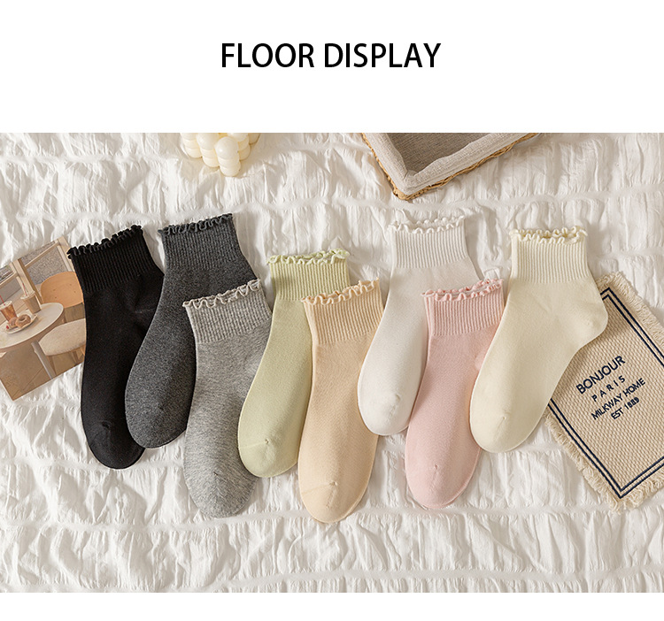 Bavlněné ponožky s vroubkovaným okrajem