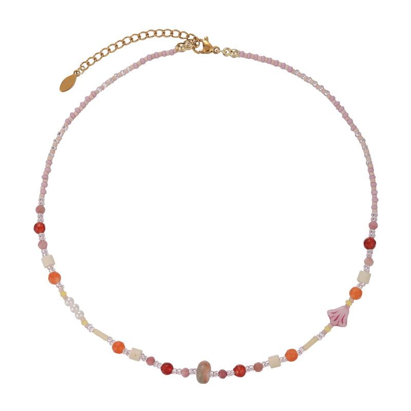 Natural Stone Beaded Necklace