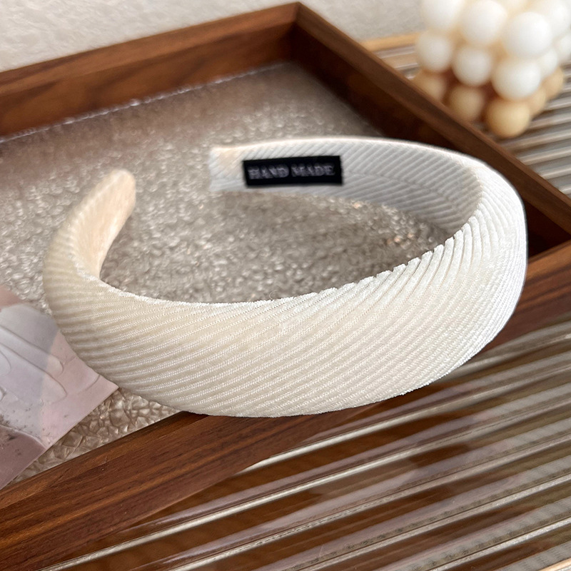 Bandă de Păr Lată Texturată Vintage