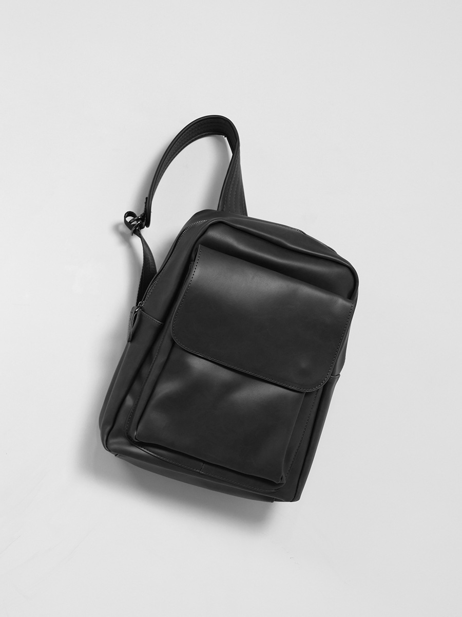 크레이지 호스 가죽 유니섹스 백팩