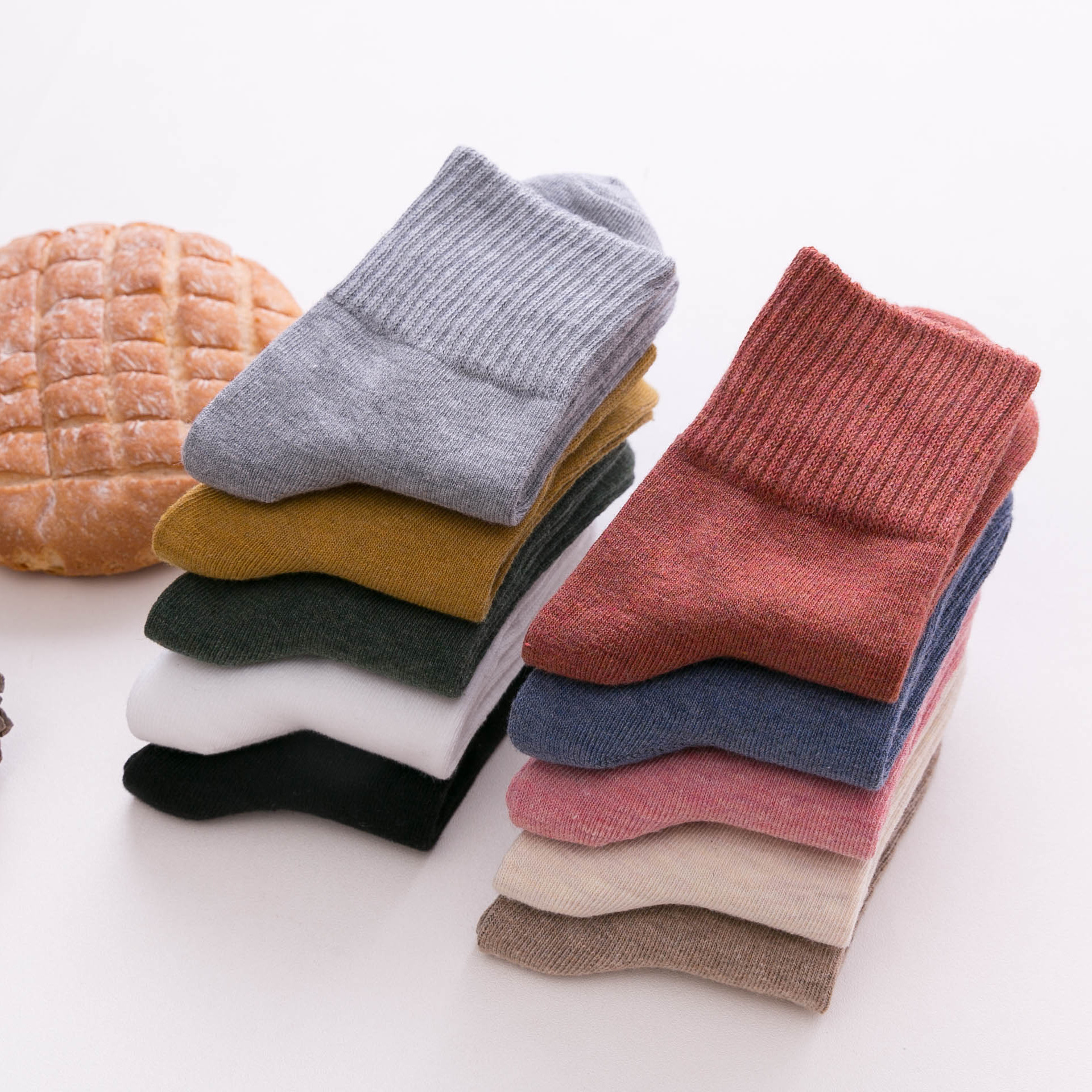 Meias de Algodão Meia Cano para Mulher