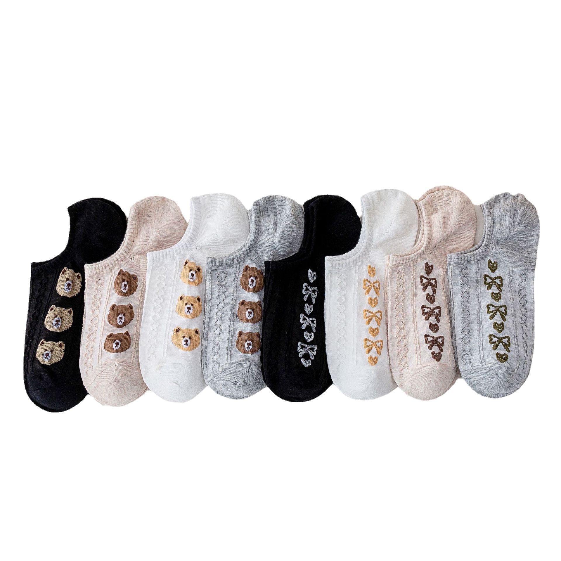 Cartoon-Bär Loaf Socken