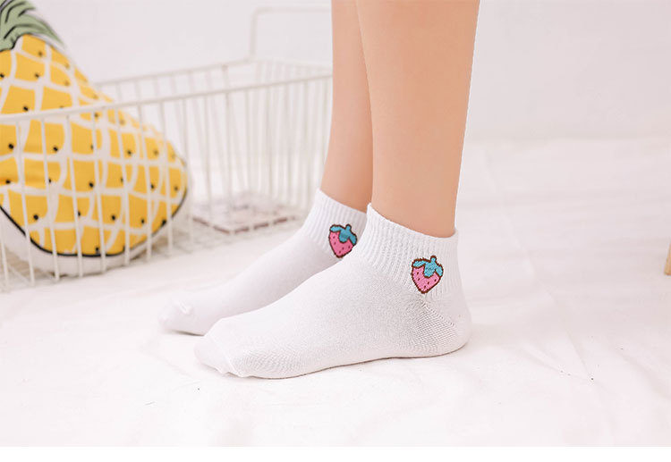 Dames Katoenen No-Show Fruitsokken
