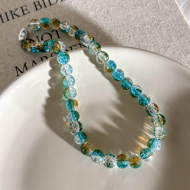 미니멀리스트 무지크리스탈 목걸이