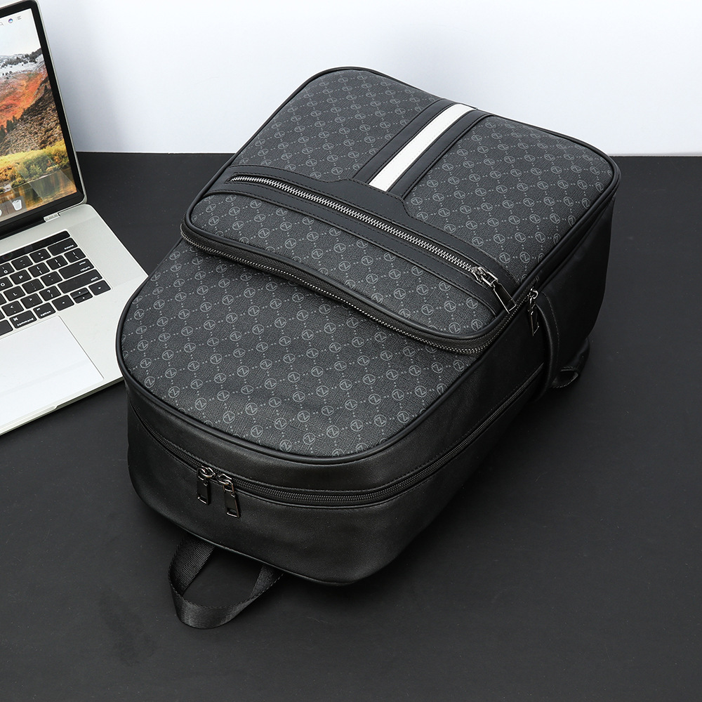 Чоловічий рюкзак у стилі шкіри з шаховою клітинкою