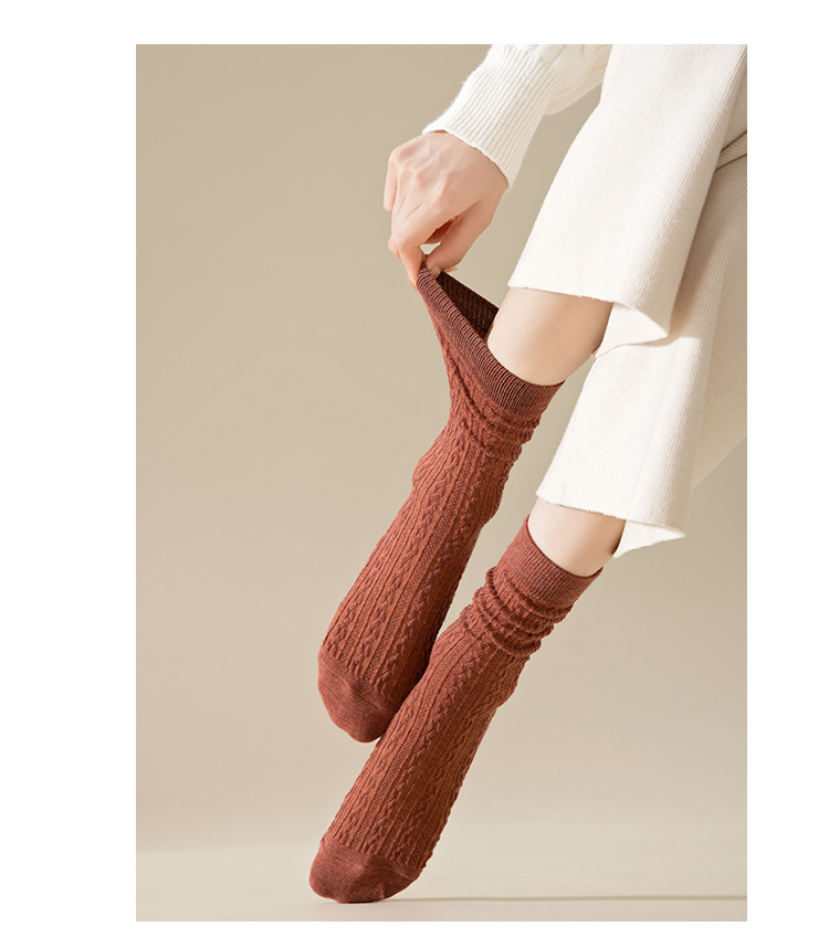 Pletené ponožky do půlky lýtka