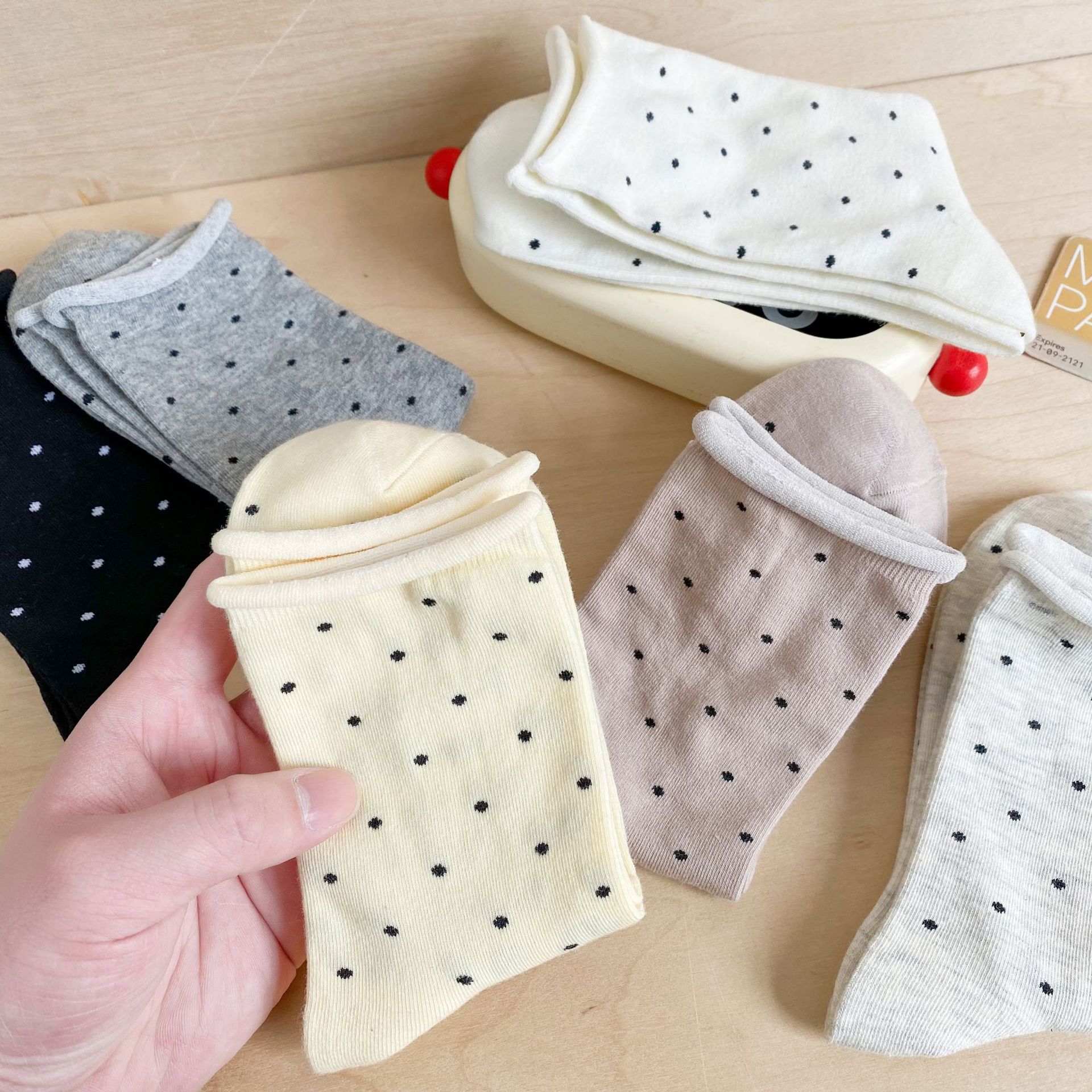 Meias de Bolinhas para Mulher