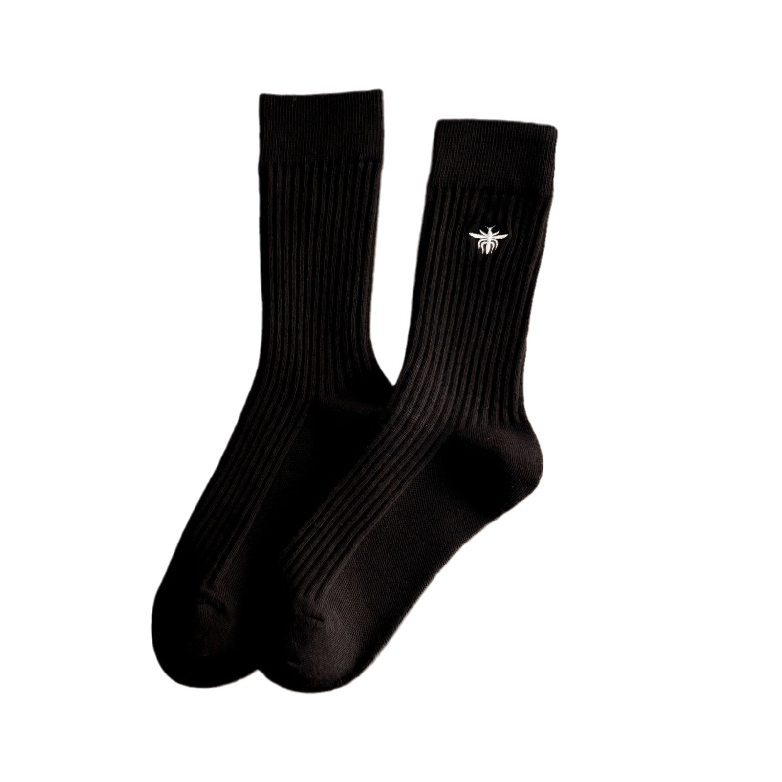 Meias Mid-Calf Bordadas com Abelha